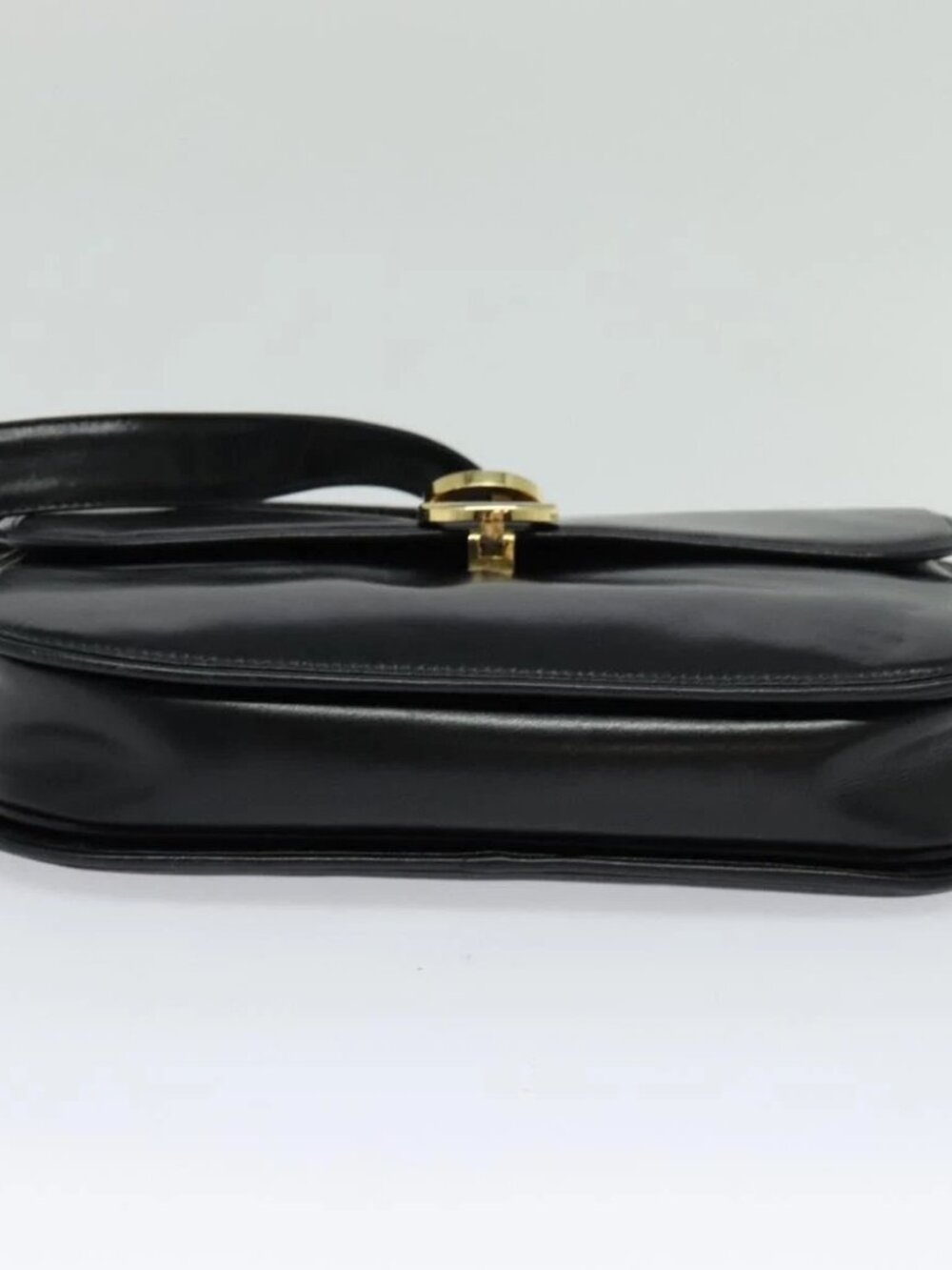 GUCCI Shoulder Bag Leather Black Gold Auth ep8582 - Picture 5 of 16